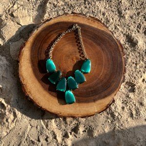 Vintage Kendra Scott Emerald Gemstone Necklace